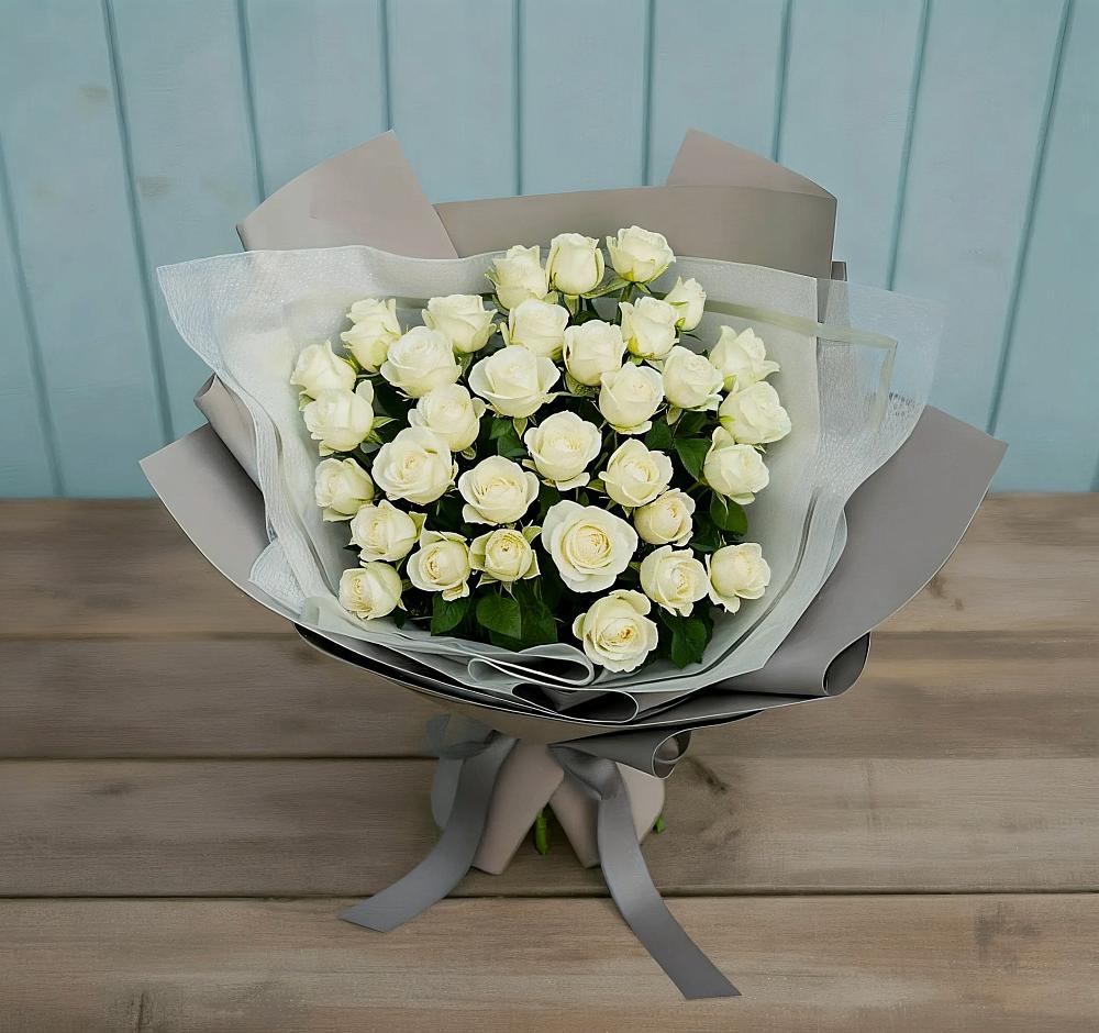 Букет Белоснежная нежность в Чегеме