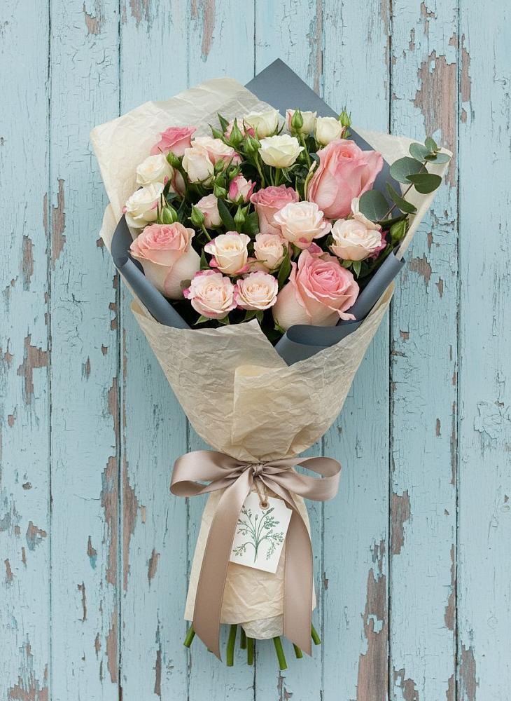 Букет нежный и розовый в Чегеме Букет цветов из: Розы в Чегеме