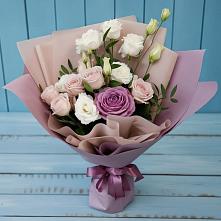 Букет цветов из:  Розы и Лизиантусы в Чегеме