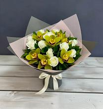 Букет цветов из:  Орхидеи и Розы в Чегеме