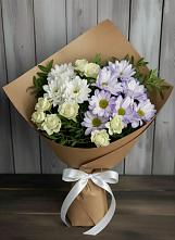 Букет цветов из:  Хризантемы и Розы в Чегеме