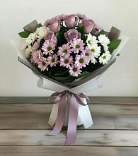 Букет цветов из:  Хризантемы и Розы в Чегеме
