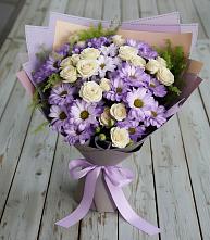 Букет цветов из:  Хризантемы и Розы в Чегеме